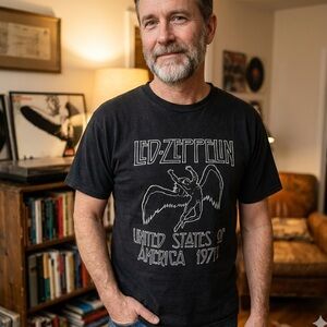 Black Led Zeppelin Graphic T-Shirt size L